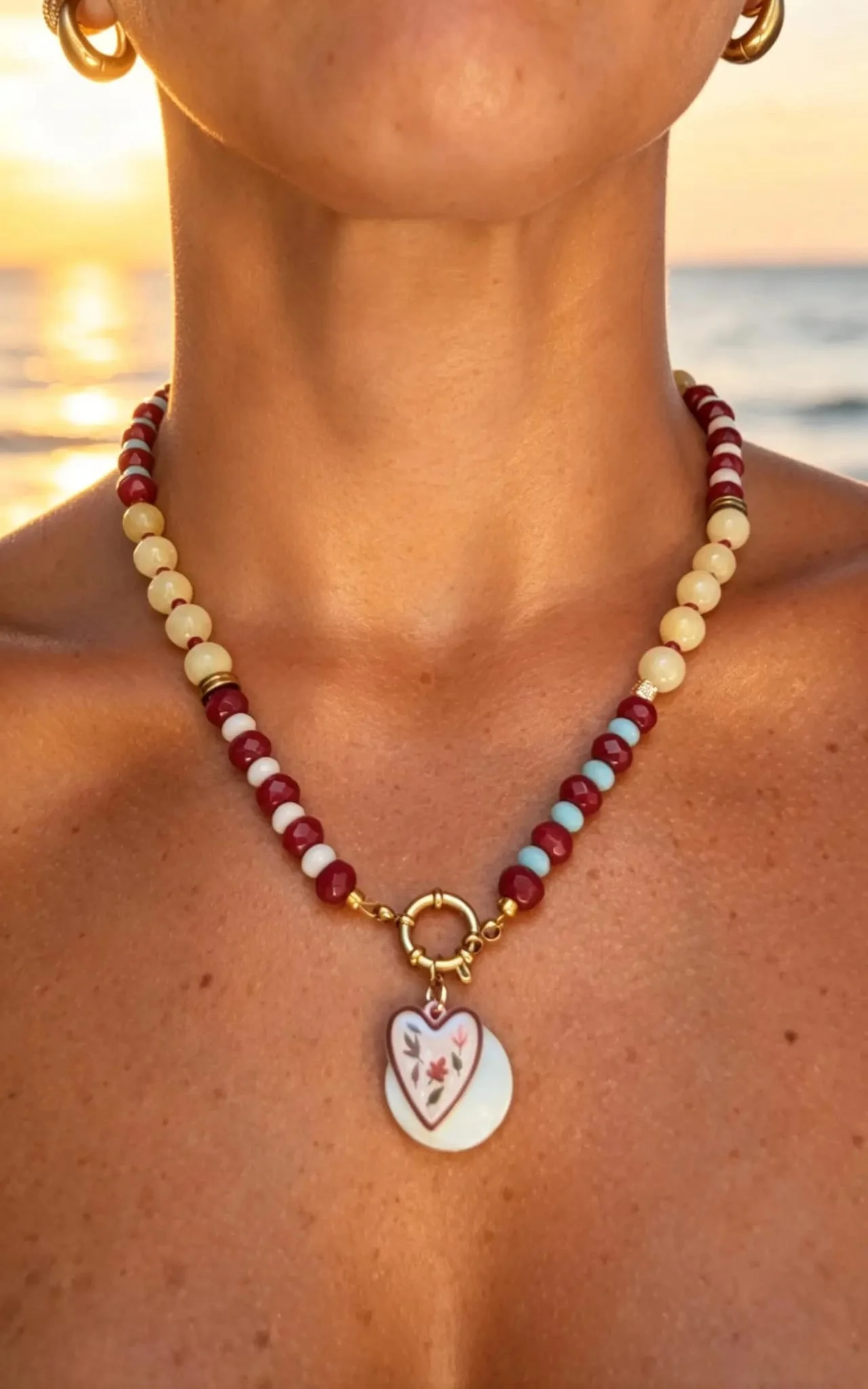 Pomegranate Heart Necklace