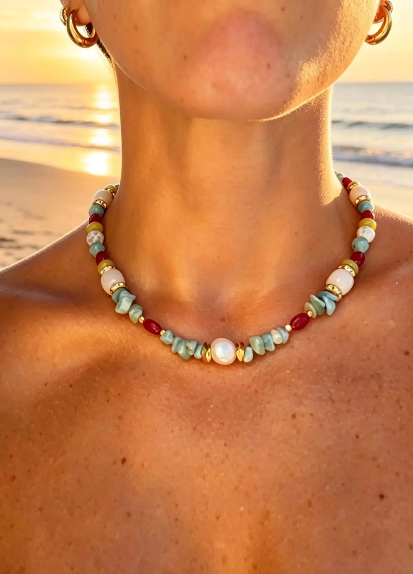 Coral Pearl Necklace