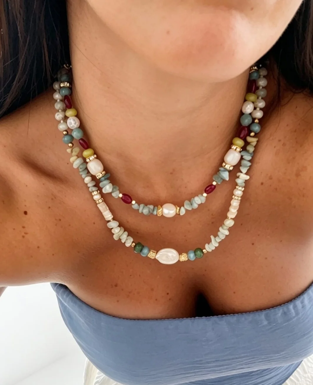 Coral Pearl Necklace — vista alternativa